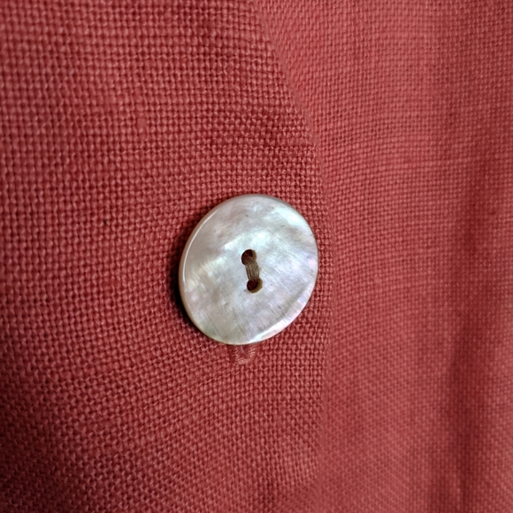 Vintage Rebecca Thomas Pink Linen Maxi Dress - 10 - Picture 3 of 5